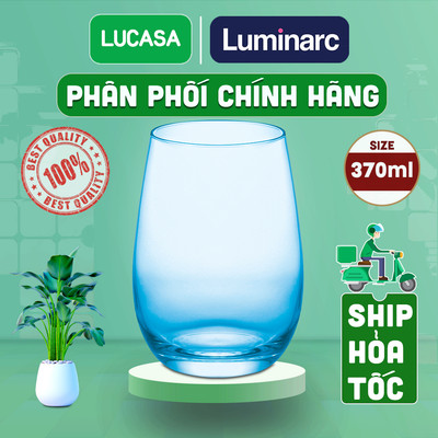 Bộ 6 Ly Thủy Tinh Luminarc Maine Sky Blue 370ml - Loại Cao BOL4587 | Phân Phối Chính Hãng