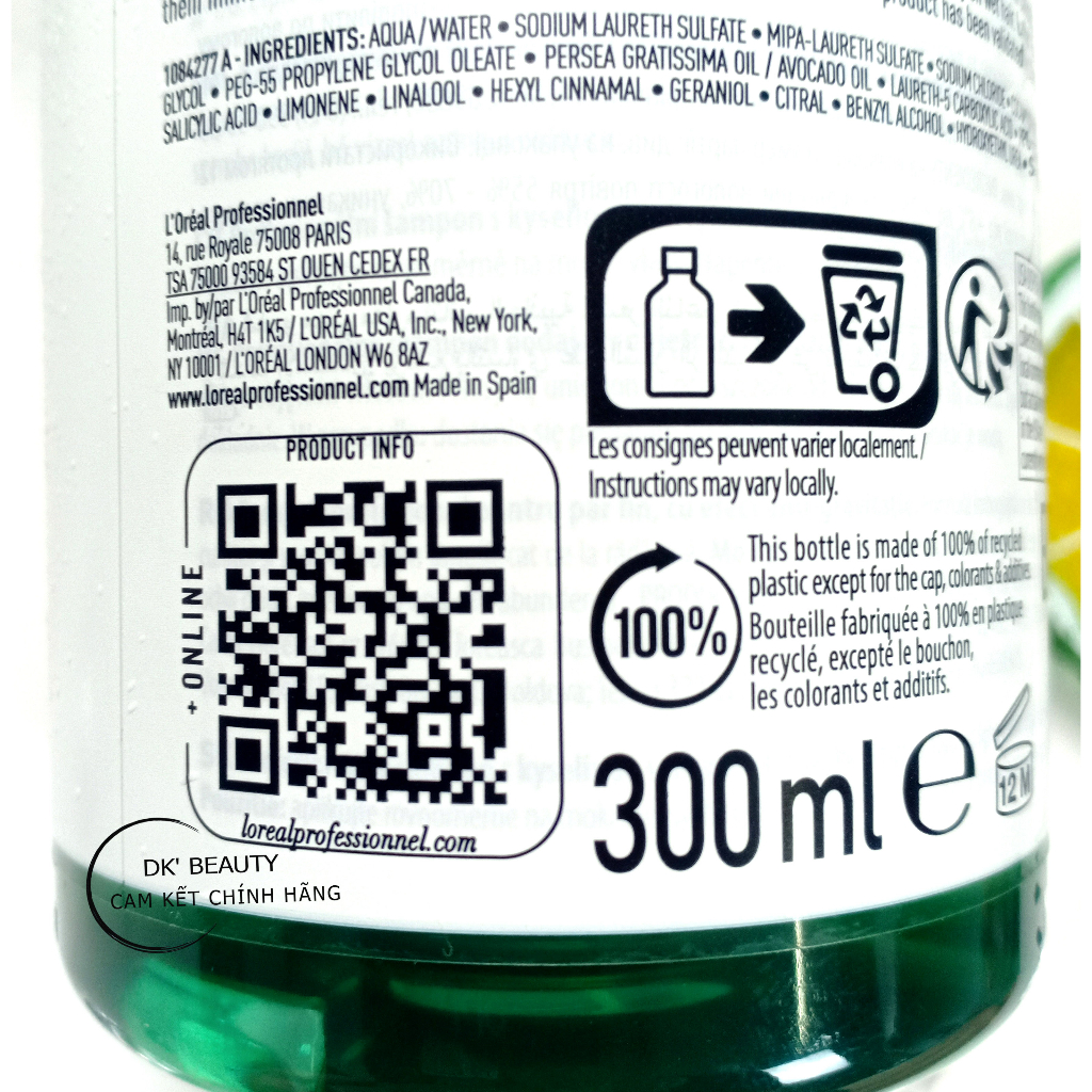 Dầu Gội Làm Phồng Tóc Giúp Tóc Dày Hơn Volumetry 300ml - Loreal Professionnel