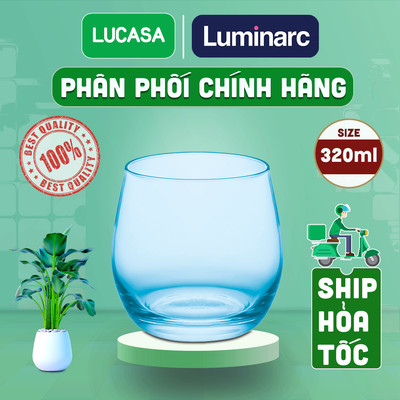 Bộ 6 Ly Thủy Tinh Luminarc Maine Sky Blue 320ml - Loại Thấp BOL4588 | Phân Phối Chính Hãng