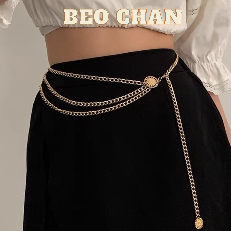 Đai váy belt xích DV20  phối đầm Thắt lưng xích dạng móc Đai váy áo belt chain xích sang chảnh phối 