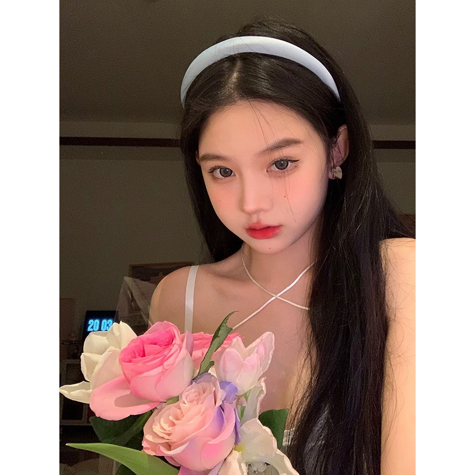 Băng đô cài tóc satin nhẹ nhàng dễ thương