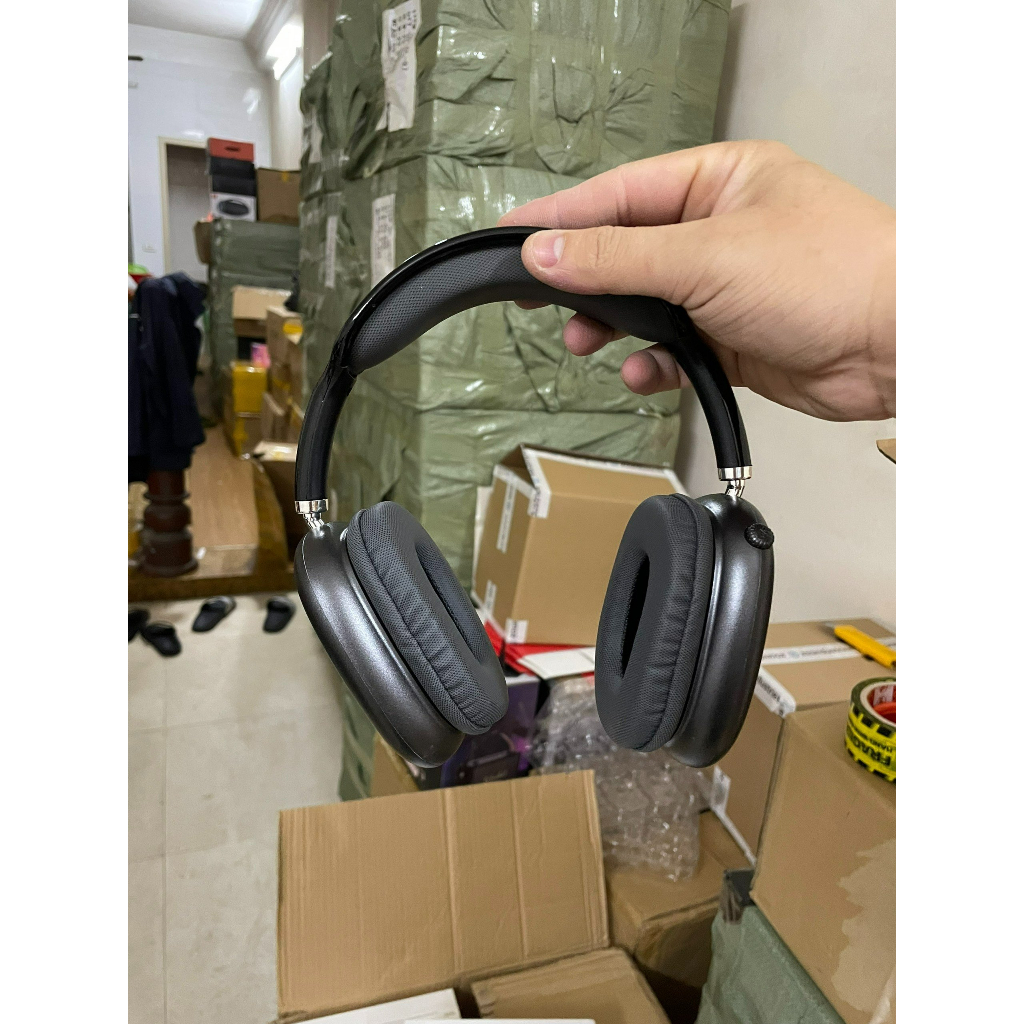 Tai Nghe Chụp Tai Bluetooth Không Dây Max , Âm Thanh Stereo HiFi, Có Micro, Pop Up