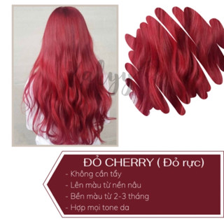 HOT 2023 Thuốc nhuộm tóc màu đỏ cherry . combo thuốc nhuộm tóc tại nhà