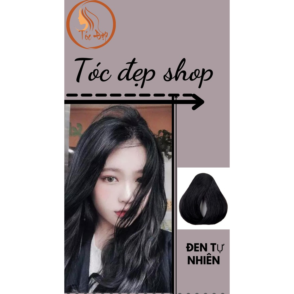 COMBO Thuốc nhuộm Tóc Đen TỰ NHIÊN, kèm oxi và gang tay