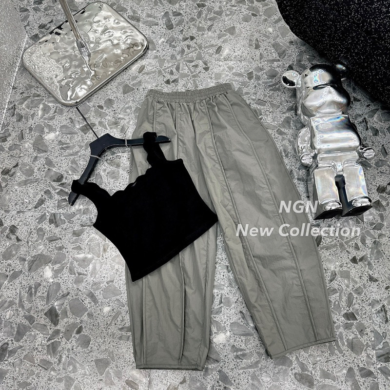 Set áo 2 dây mix quần bom chuẩn Kiều Trang