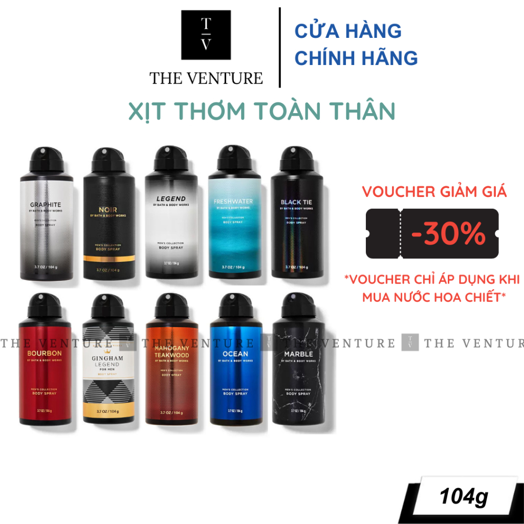 Xịt Thơm Toàn Thân Nam Bath and Body Works - Body Spray for Men BBW - USA
