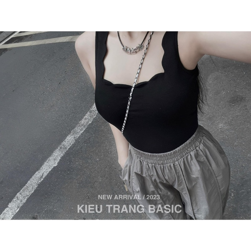 Set áo 2 dây mix quần bom chuẩn Kiều Trang