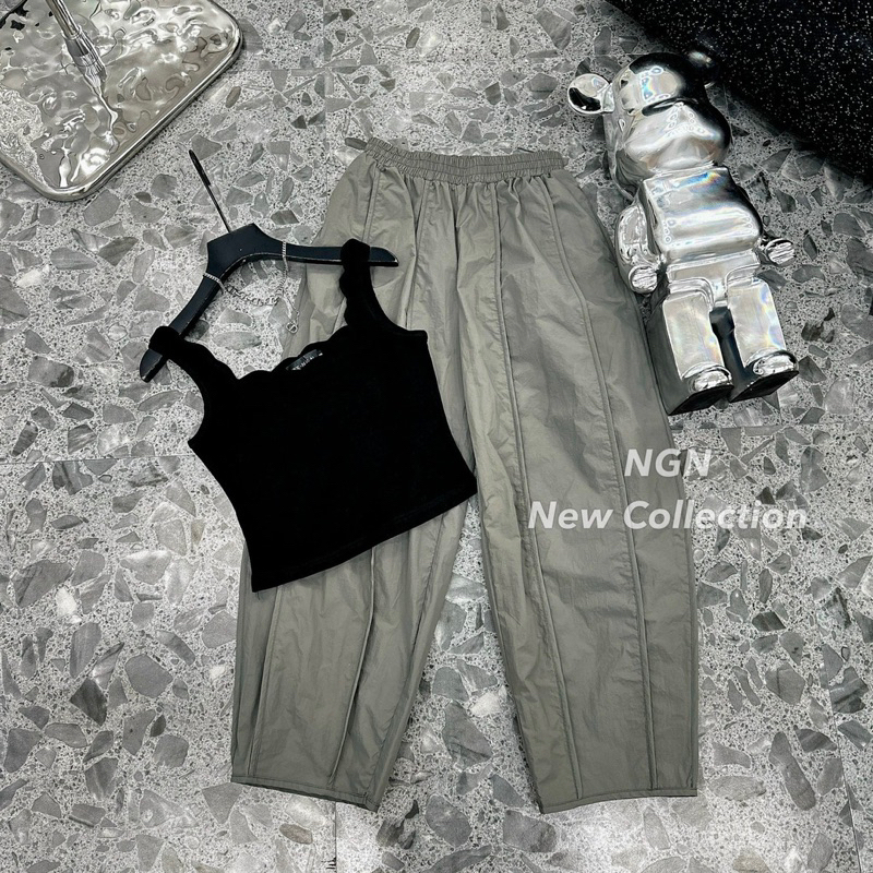 Set áo 2 dây mix quần bom chuẩn Kiều Trang