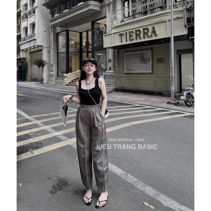 Set áo 2 dây mix quần bom chuẩn Kiều Trang
