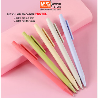 Bút chì kim bấm| bút chì kim tự động chống gãy ngòi màu vỏ Pastel siêu đẹp U4501|0.5 và U4502|0.7 thương hiệu M&G