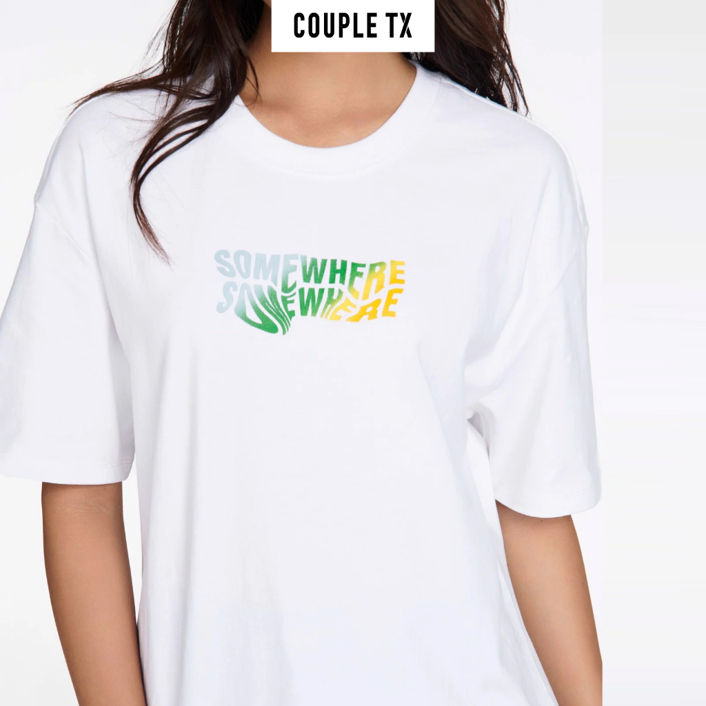 Áo Thun Nam Nữ Couple TX Relax Fit In Typo Somewhere TS 250