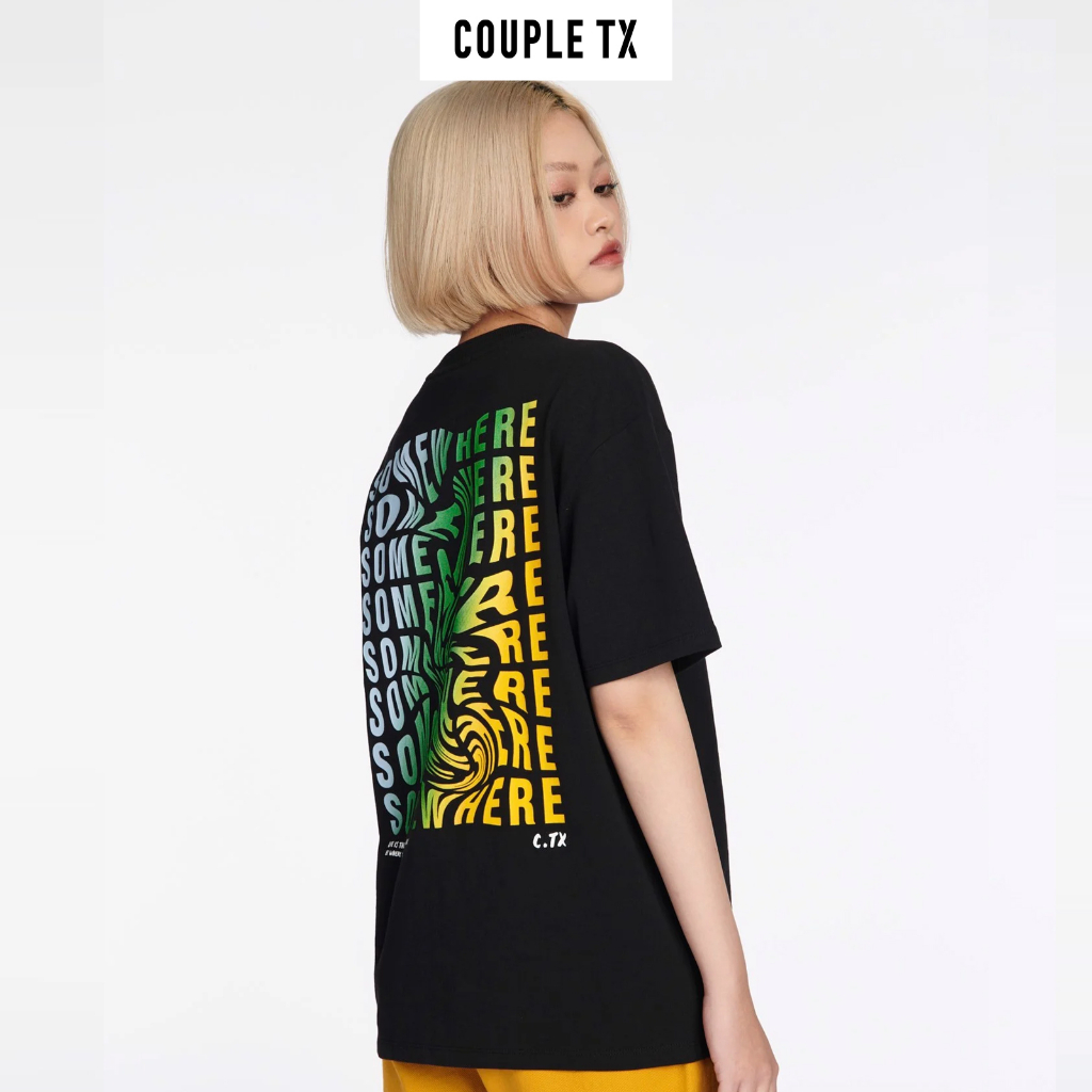 Áo Thun Nam Nữ Couple TX Relax Fit In Typo Somewhere TS 250