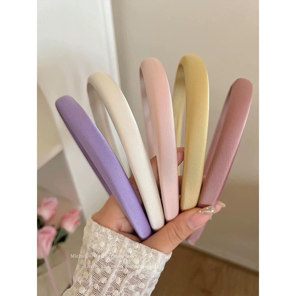 Băng đô cài tóc satin nhẹ nhàng dễ thương