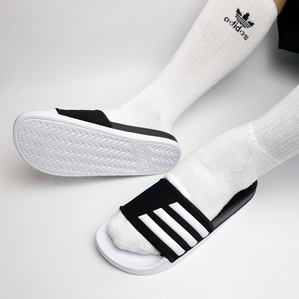 DÉP ADIDAS 3 SỌC QUAI NGANG NAM NỮ MÀU ĐEN XANH ĐẸP/ DÉP ADIDAS ADILETTE 2023