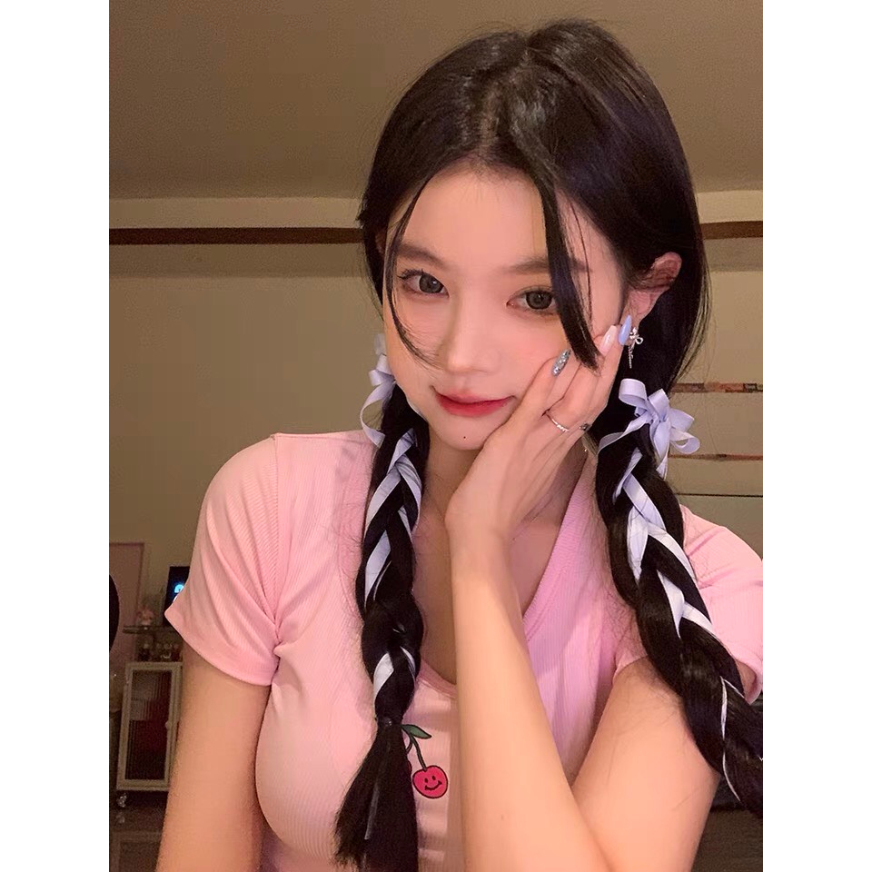 Kẹp tóc ruy băng nơ dài dễ thương hottrend hè 2023