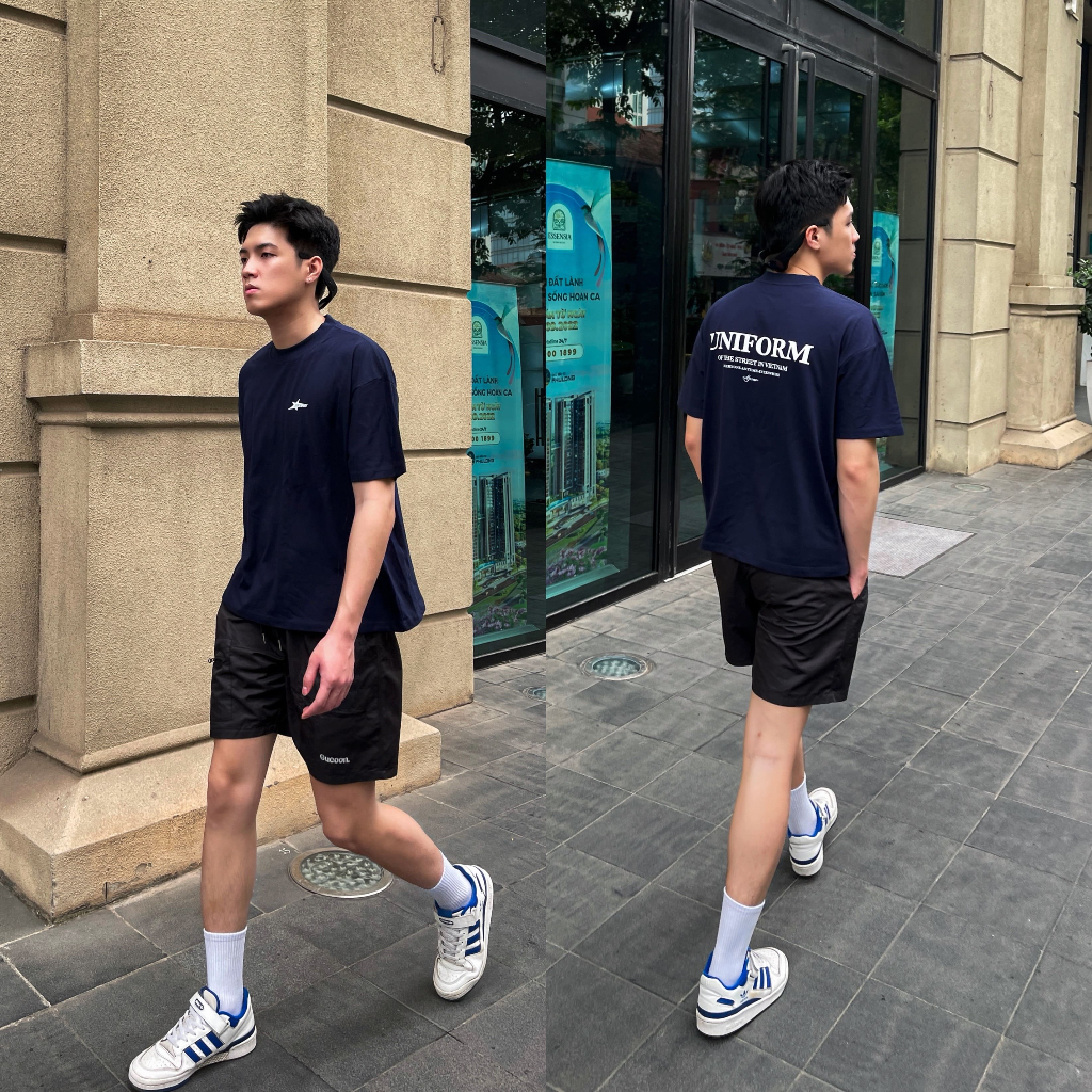 Áo thun Boxy nam nữ, Áo phông tay ngắn cổ tròn unisex 5 màu Uniform Boxy Tee Gucoon