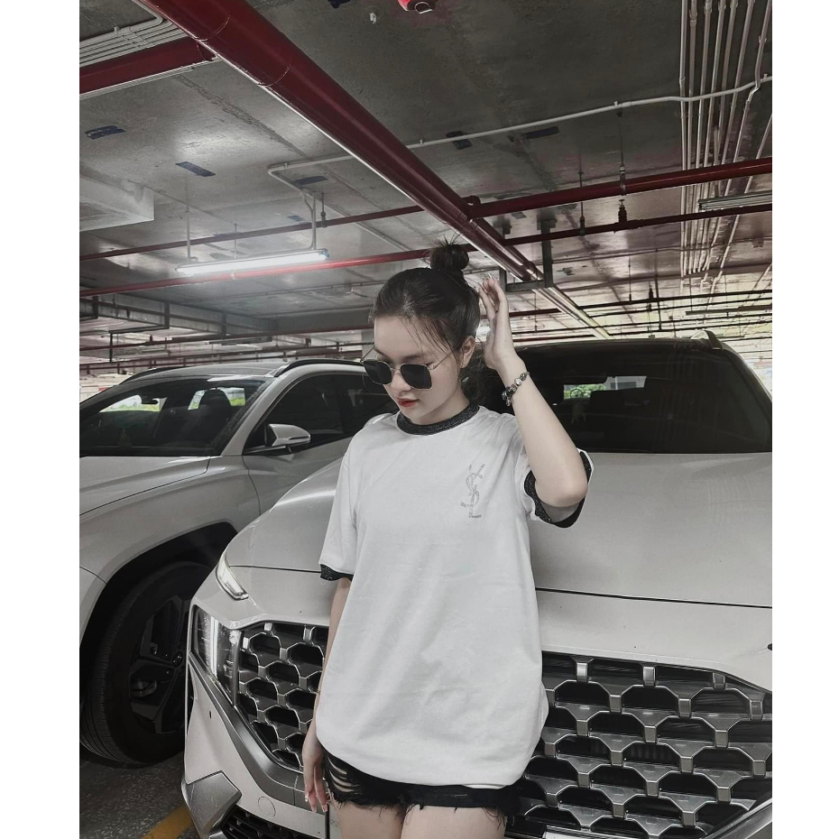 Áo Thun YSL Kim Tuyến Fom Rộng Tay Lỡ Vải Cotton Cao Cấp Mẫu Hot 2023 | BigBuy360 - bigbuy360.vn