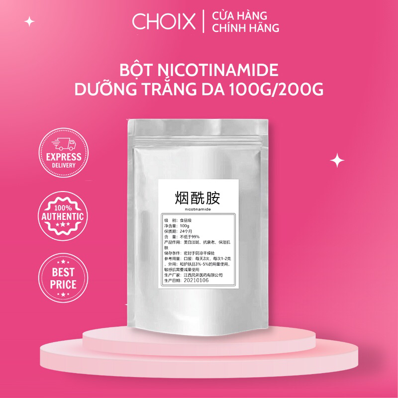Bột Niacinamide B3 giúp dưỡng trắng sáng mờ thâm