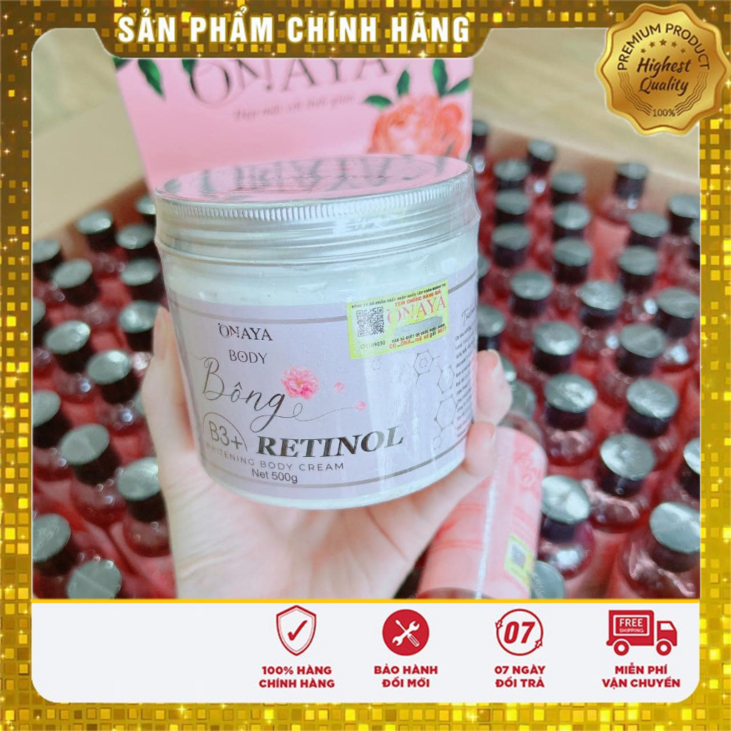 [Chính hãng] body bông retinol b3 onaya tq group, kem body b3 retinol onaya, kem bông retinol onaya