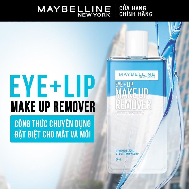 MAYBELLINE Mẫu mới - Nước tẩy trang chuyên dụng mắt môi 2 lớp Eye & Lip Makeup Remover