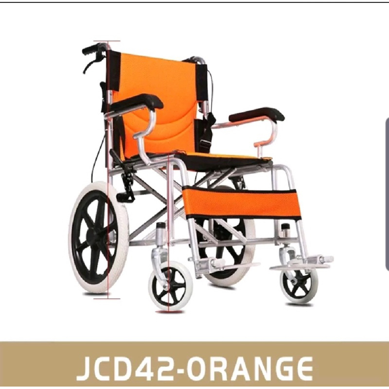 XE LĂN JCD42 - Xe lăn tiêu chuẩn，Xe lăn cho người khuyết tật, bệnh nhân, người già - Đa năng gấp gọn