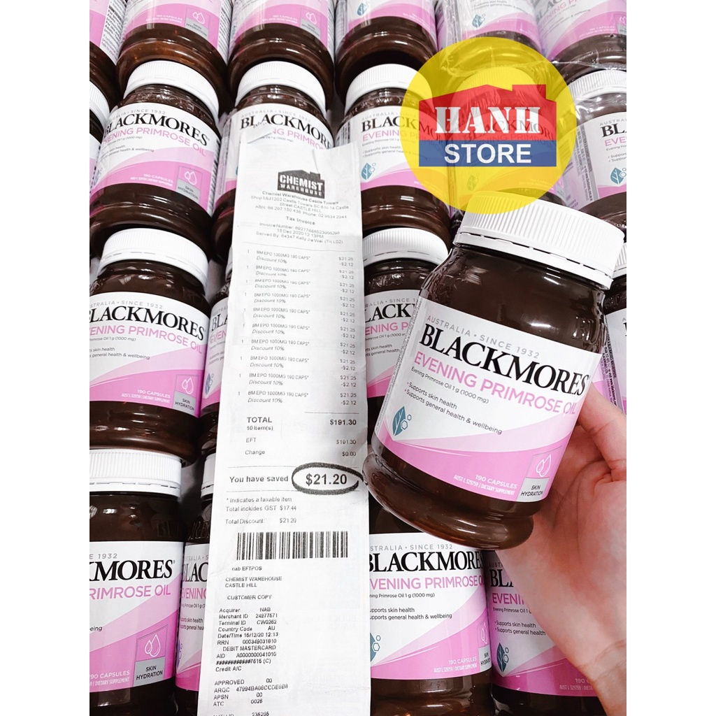Tinh Dầu Hoa Anh Thảo Blackmores Evening Primrose Oil 190 Viên