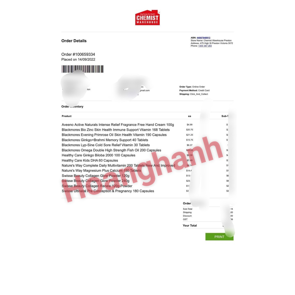 Tinh Dầu Hoa Anh Thảo Blackmores Evening Primrose Oil 190 Viên