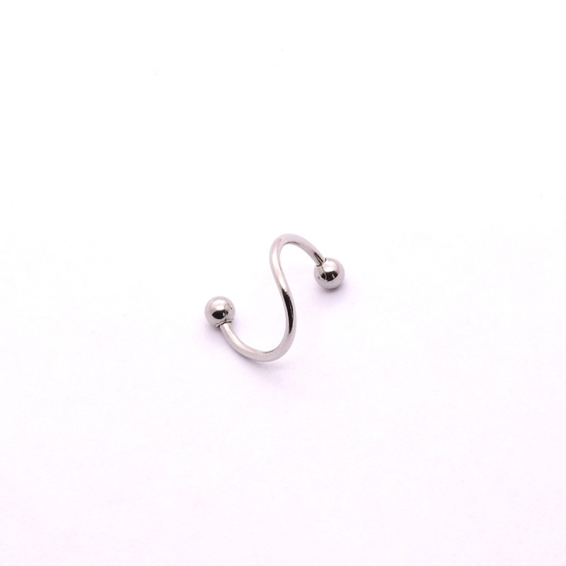 Khuyên Xoắn Giả 2 Lỗ UNISEX Cá Tính Bằng Thép Y Tế Không Rỉ
