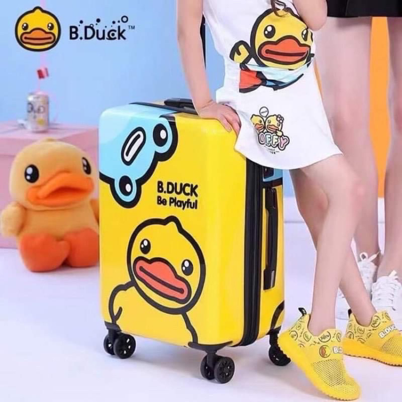 Vali Kéo Du lịch Vịt Vàng Minion Cho Bé  Valy Trẻ Em Cao Cấp 2 Mặt Siêu Kute