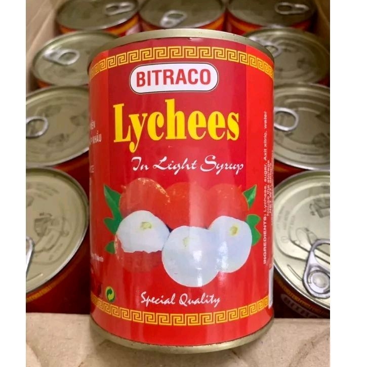 Vải ngâm đường Bitraco  - Lon 565g