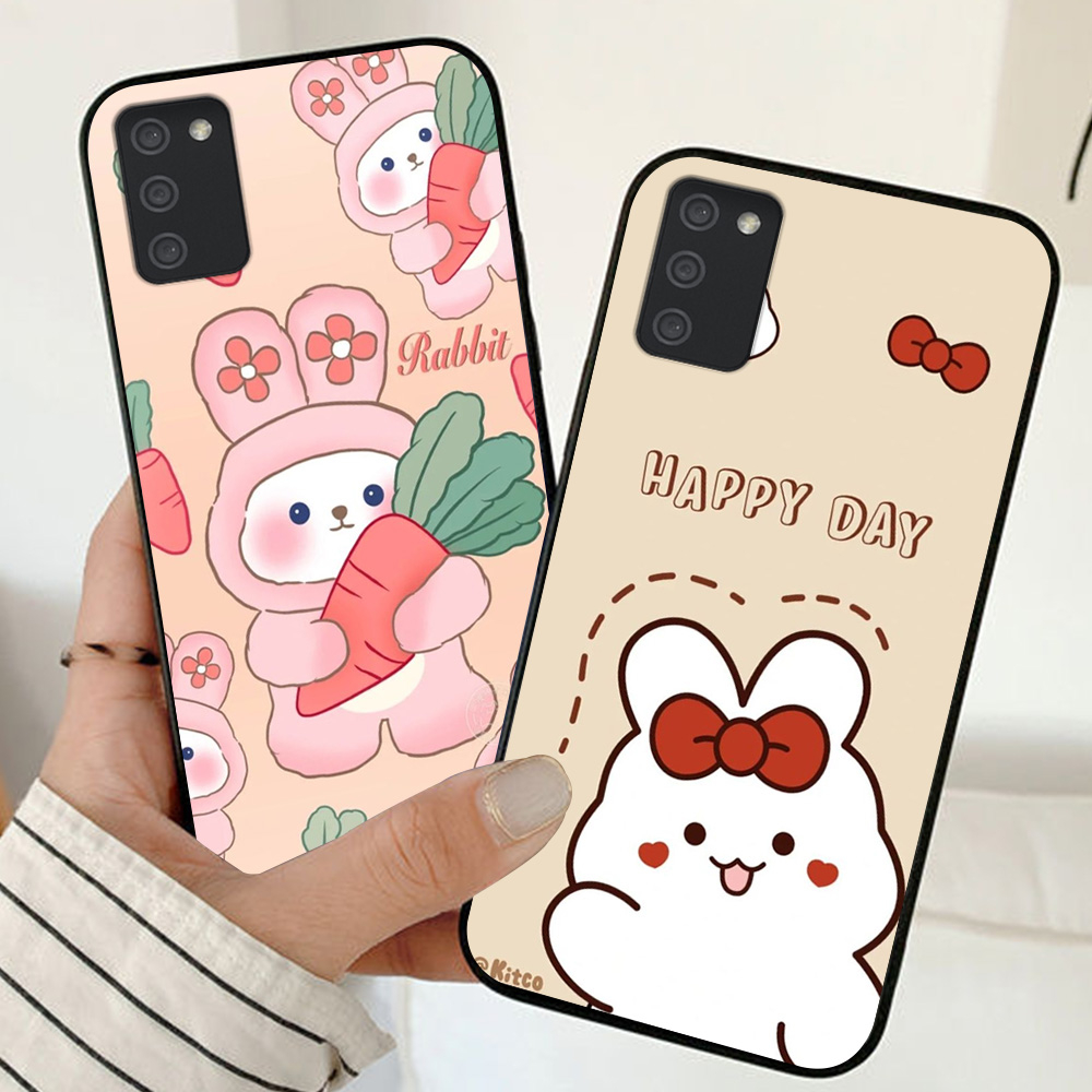 Ốp lưng Samsung a02S / a03S in hình thỏ trắng cute dễ thương