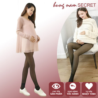 Quần tất bầu 6S lót nỉ ấm áp - Tất cho mẹ bầu
