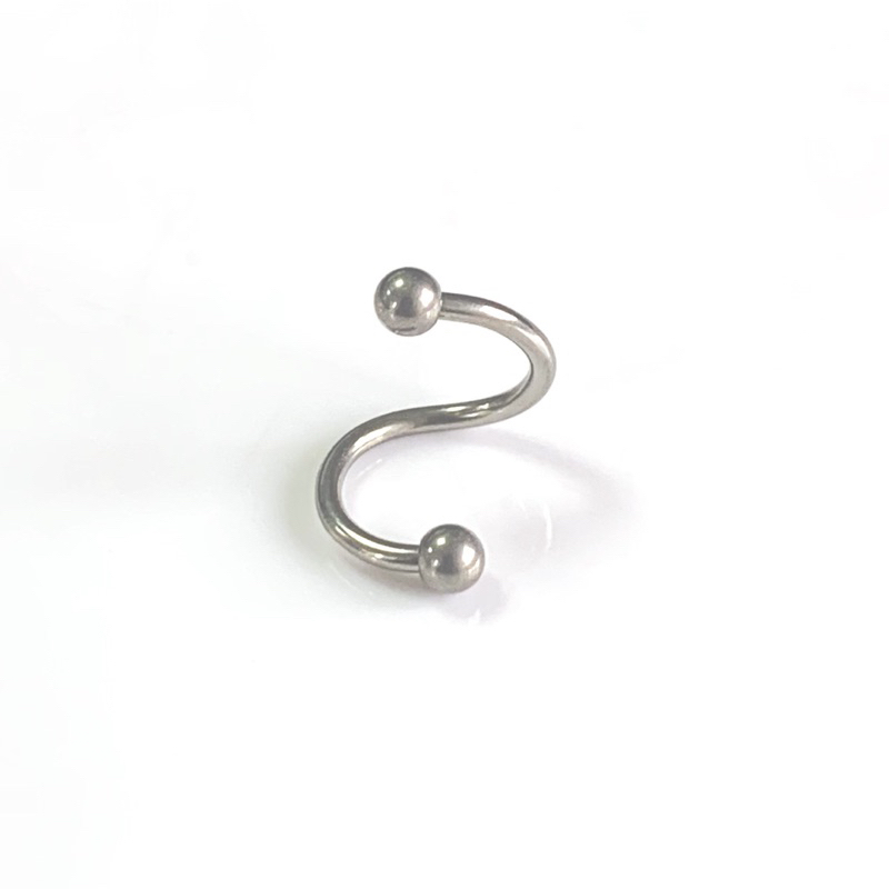 Khuyên Xoắn Giả 2 Lỗ UNISEX Cá Tính Bằng Thép Y Tế Không Rỉ