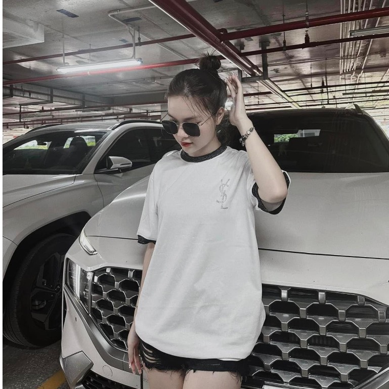 Áo Thun YSL In Kim Tuyến Form Rộng Tay Lỡ Vải Cotton 100% , Áo Phông Local Brand Unisex Nam Nữ | BigBuy360 - bigbuy360.vn