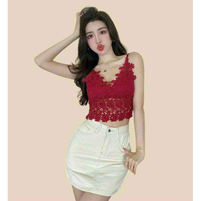 ÁO BRA REN HOA CÚC DÂY PHỐI REN CÓ MÚT NGỰC HÀNG QC CAO CẤP HÀNG ĐẸP 100%