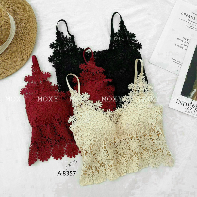 ÁO BRA REN HOA CÚC DÂY PHỐI REN CÓ MÚT NGỰC HÀNG QC CAO CẤP HÀNG ĐẸP 100%