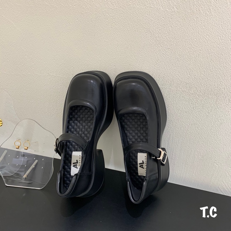 Giầy Moca Đế Cao Trắng Đen Full Size 35-39  -  By Anh Dinh Phuong