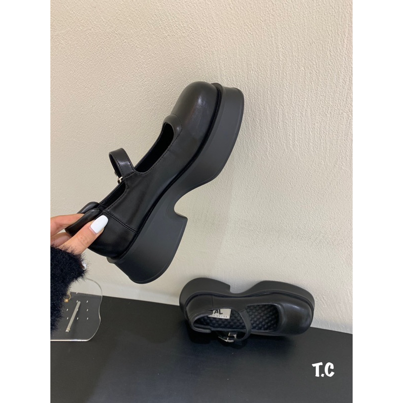 Giầy Moca Đế Cao Trắng Đen Full Size 35-39  -  By Anh Dinh Phuong