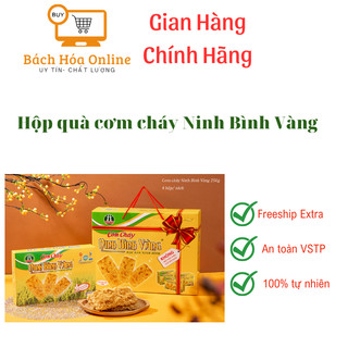 Xách quà cơm cháy Ninh Bình Vàng, Cơm cháy chà bông, Cơm cháy Cochi, Đặc sản cơm cháy Đại Long Ninh Bình.