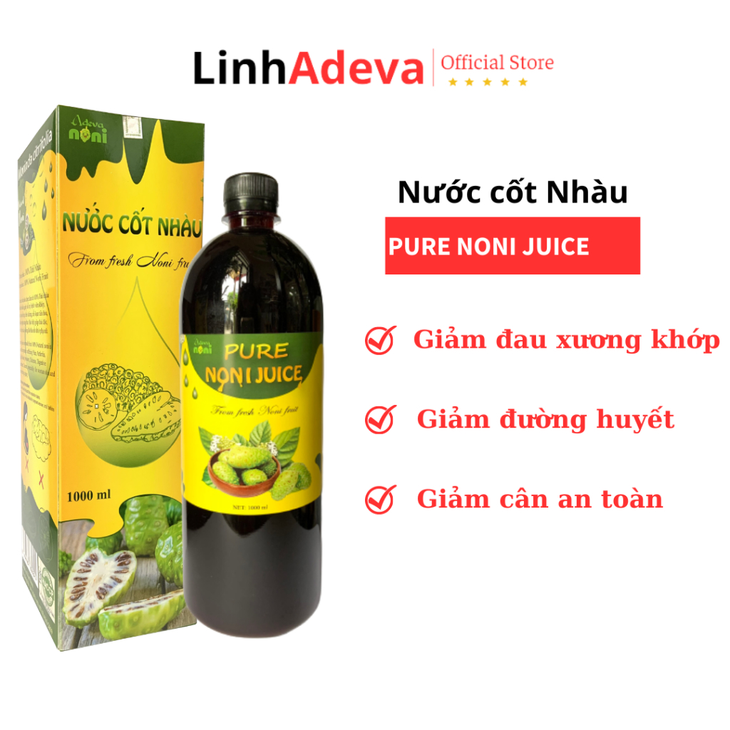 Nước cốt trái nhàu lên men tự nhiên Noni Juice ADEVA NONI