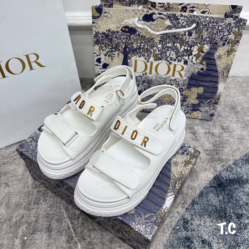 Sandal Dior Đế Cao Trắng Đen Kem Full Size 35-39  -  By Anh Dinh Phuong