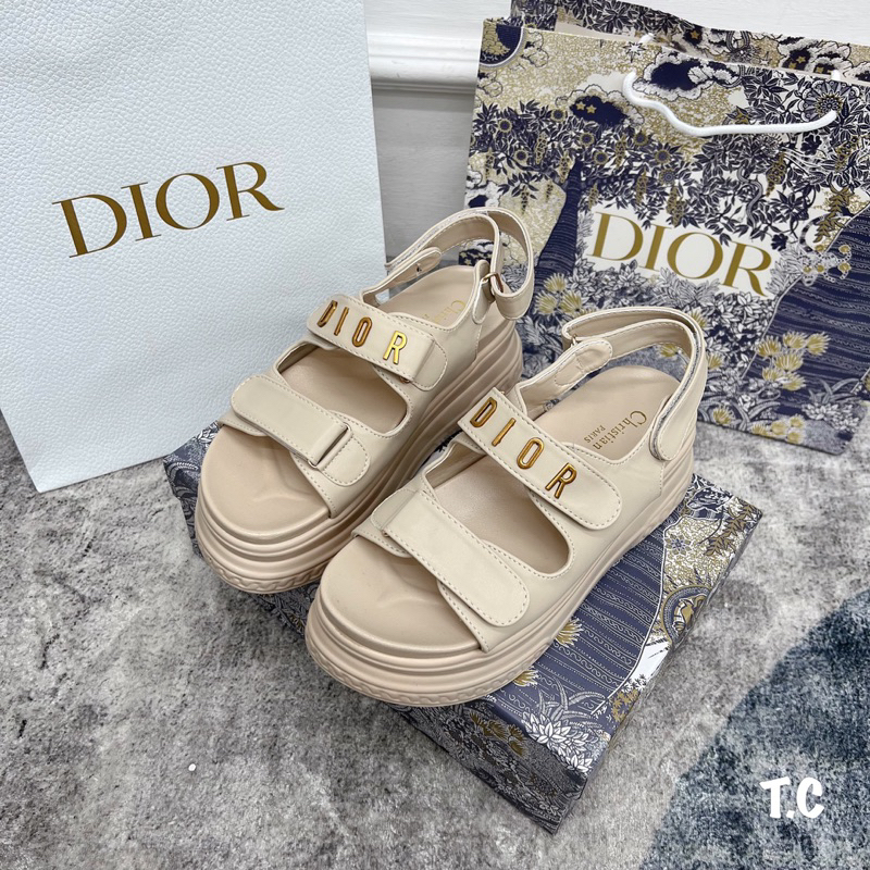 Sandal Dior Đế Cao Trắng Đen Kem Full Size 35-39  -  By Anh Dinh Phuong
