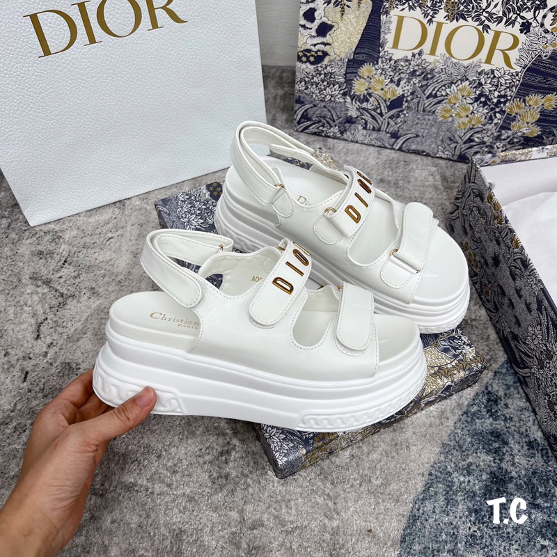 Sandal Dior Đế Cao Trắng Đen Kem Full Size 35-39  -  By Anh Dinh Phuong