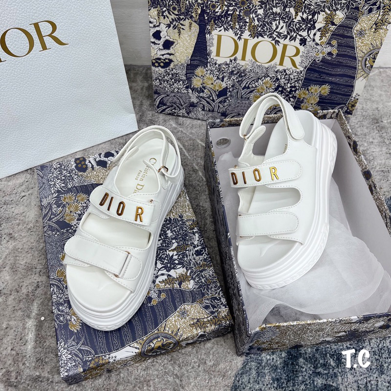 Sandal Dior Đế Cao Trắng Đen Kem Full Size 35-39  -  By Anh Dinh Phuong