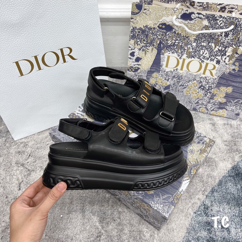 Sandal Dior Đế Cao Trắng Đen Kem Full Size 35-39  -  By Anh Dinh Phuong