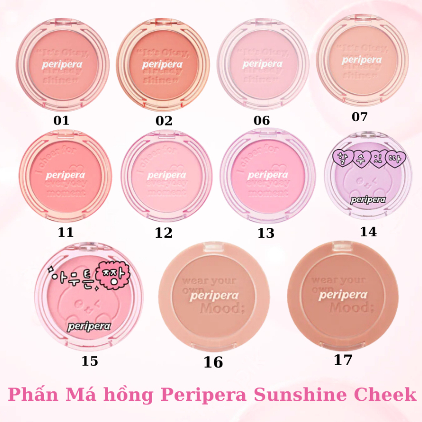 Phấn Má hồng Peripera Pure Blushed Sunshine Cheek 4.2g | BigBuy360 - bigbuy360.vn