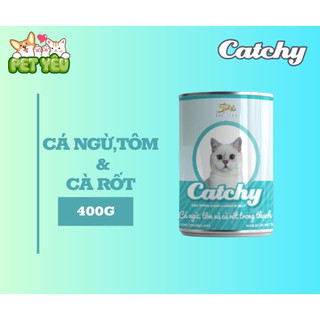 Pate Catchy Lon 400g Cho Mèo Mọi Lứa Tuổi Thức Ăn Ướt Dạng Thạch