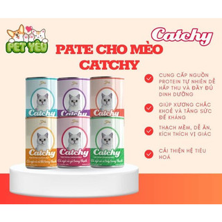 Pate Catchy Lon 400g Cho Mèo Mọi Lứa Tuổi Thức Ăn Ướt Dạng Thạch
