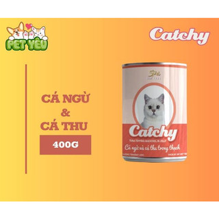 Pate Catchy Lon 400g Cho Mèo Mọi Lứa Tuổi Thức Ăn Ướt Dạng Thạch