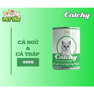 Pate Catchy Lon 400g Cho Mèo Mọi Lứa Tuổi Thức Ăn Ướt Dạng Thạch